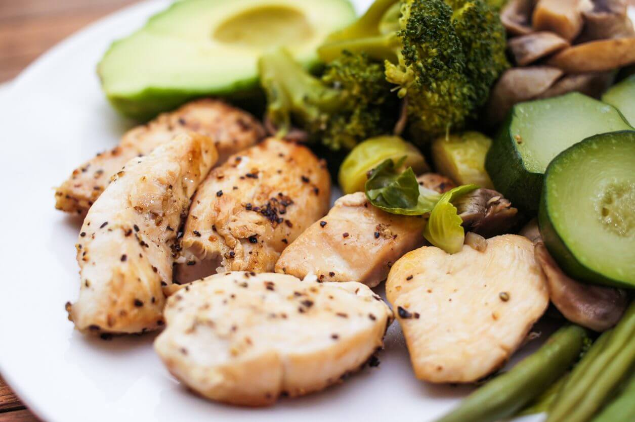 Chicken bites and Zuchini